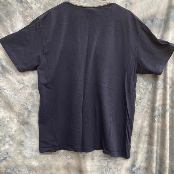 VTG Tommy Jeans Mens Tee Size L Navy Puffy Decal Tommy Hilfiger - Picture 5 of 5